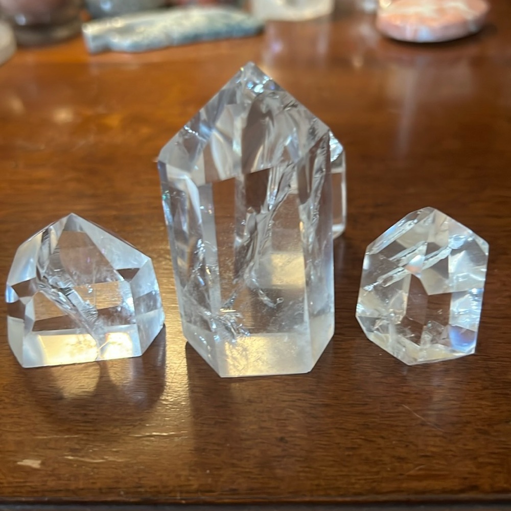 Clear Quartz Crystal Set of 4